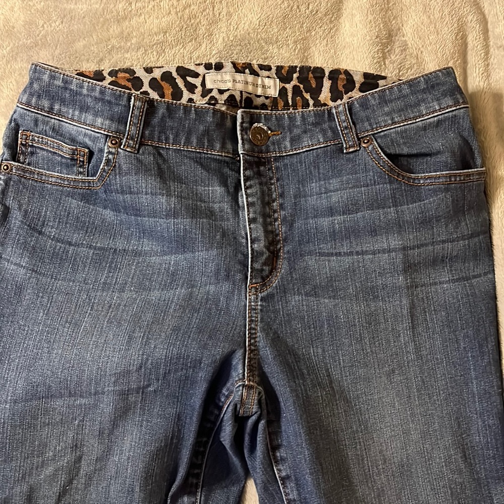 Chicos jeans with leopard detail